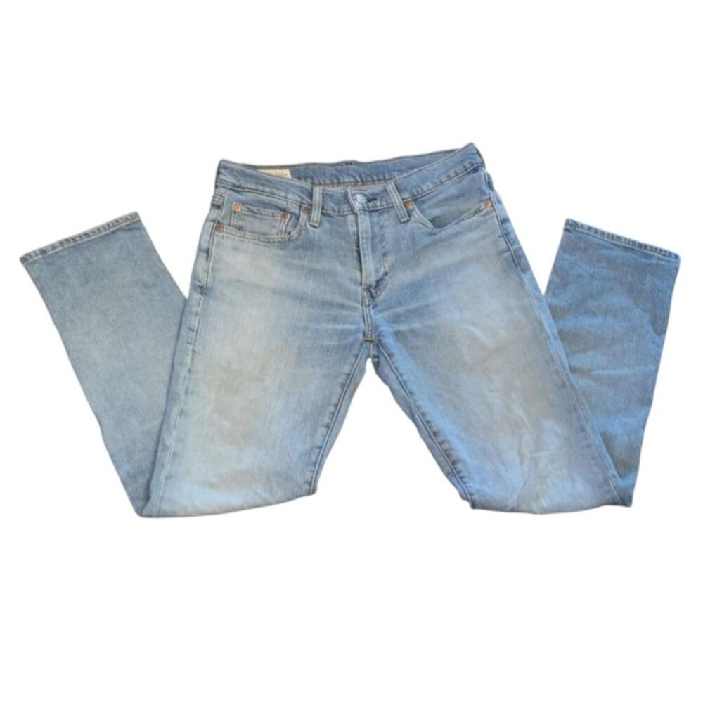 Levi's Premium 511 Slim Fit Big E Light Wash Distressed Denim Jeans W29 L30